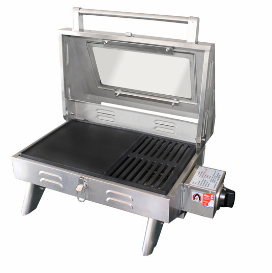 Kiwi Sizzler Gas BBQ - Window Top 316S/S with Flame Guard