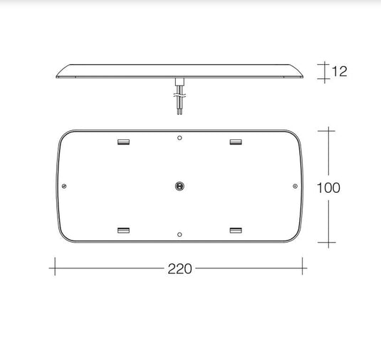 Lamp Interior LED 9-33V Rectangular Touch Sensor