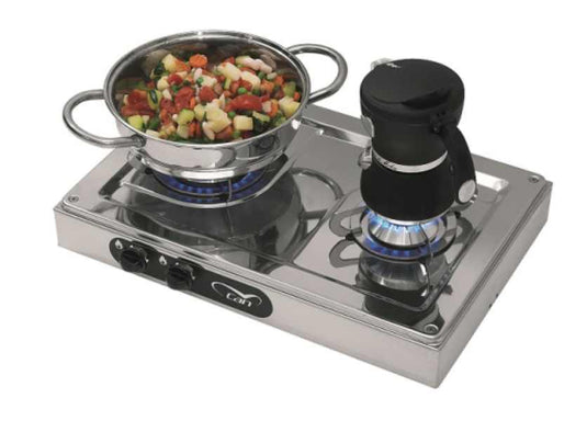 CAN S/S Twin Burner Hob