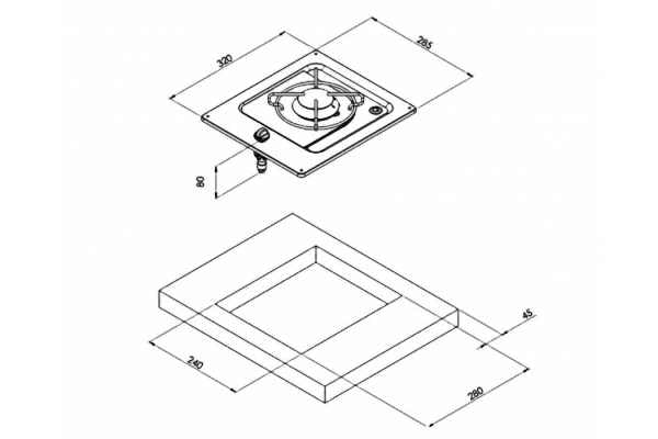 Load image into Gallery viewer, CAN 1 Burner Hob Stainless Steel
