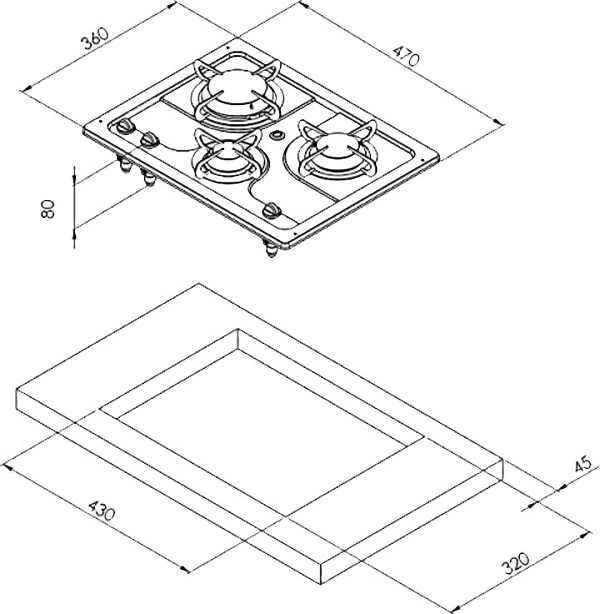 Load image into Gallery viewer, CAN 3 Burner Hob Stainless Steel Marine
