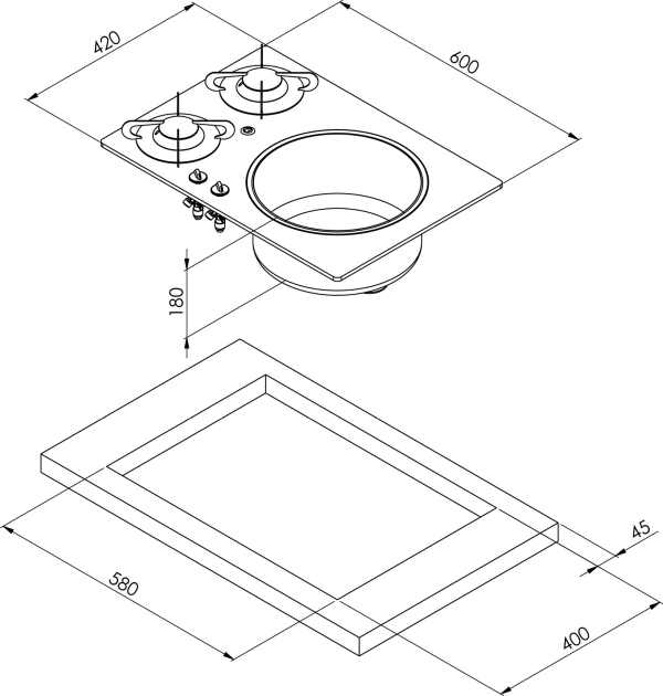 Load image into Gallery viewer, CAN 2 Hob &amp; Sink &quot;Crystal&quot; Finish
