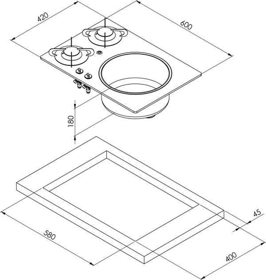 CAN 2 Hob & Sink 