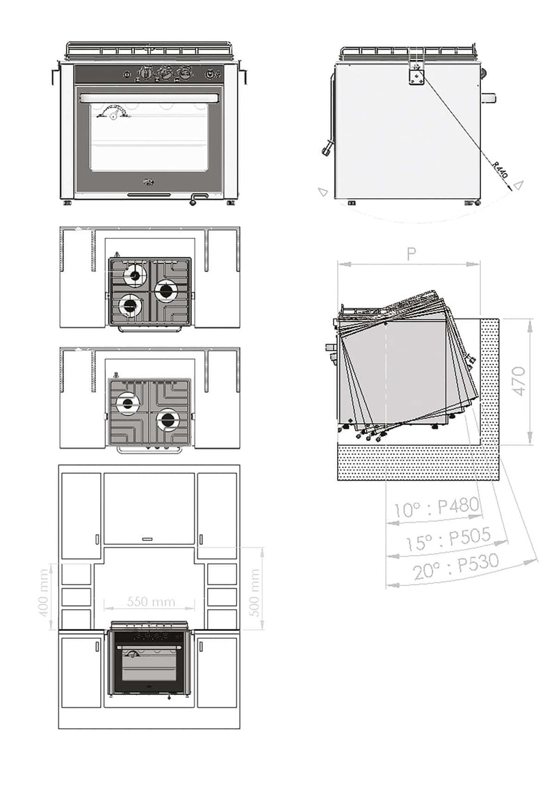 Load image into Gallery viewer, Can 2 Burner Hob With Oven Marine
