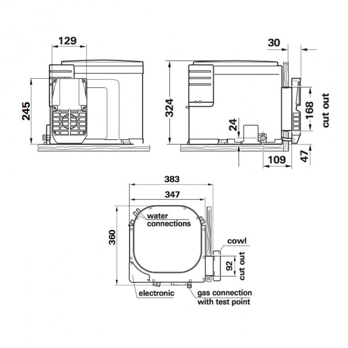 Load image into Gallery viewer, TRUMA GAS/ELECTRIC 14LT WATER HEATER JG WITH CREAM COWL INCL
