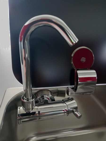 Can Rectangular Sink With Hot & Cold Mixer & Glass Lid