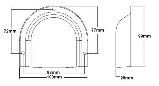 Vent Cover - Horse Shoe Shape