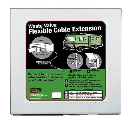 Flexible Cable Kit, 72", with 1-1/2" Valve, Boxed