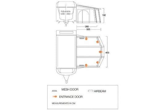 Vango Tuscany 400 Elements ProShield Inflatable Awning