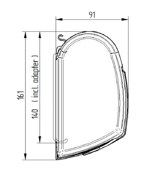 ^ 5200 Series Awning 3.5m Long x 2.5m Reach Mystic Grey