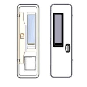 WHITE DOOR & FLYSCREEN LEFT HINGED FIAT WHITE (210) INCL: