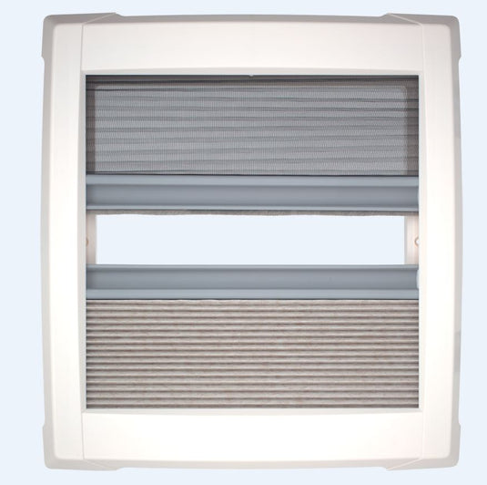 VENT 280mm x 280mm 4 Way with Clear Dome & Blind White