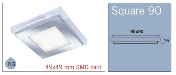 Load image into Gallery viewer, Square 90 36SMD 12V White Light
