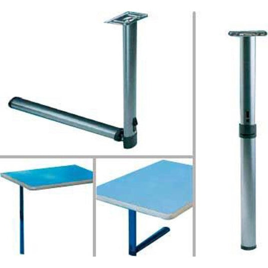 * Centre Fold Table Leg, Alum, Oval Tube, Grey 675mm