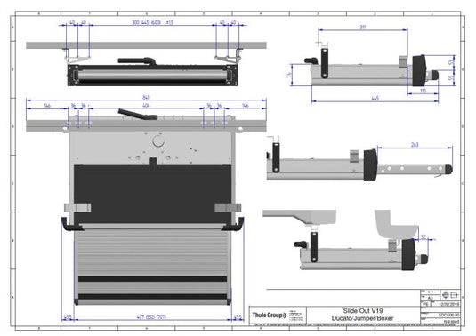 Ducato/Jumper/Boxer V19 Sliding Step Mounting Kit