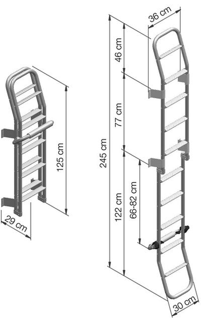 Load image into Gallery viewer, Thule Double Folding Ladder - 10 Step
