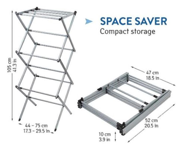 Load image into Gallery viewer, Expandable Compact Airer Freestanding
