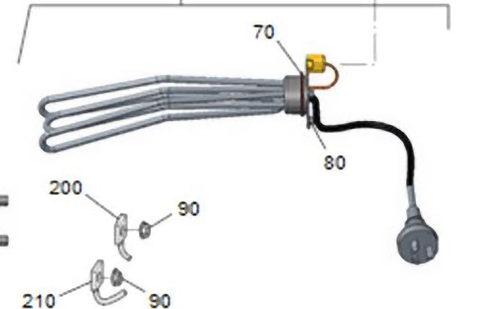 Load image into Gallery viewer, Ultrarapid Heating Rod AUS (Element HWS) 4 Bolt
