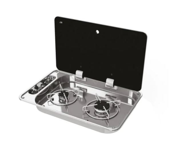 CAN 2 Burner Hob With Glass Lid