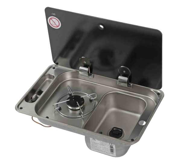 CAN Rectangular Single Hob & Sink Combo