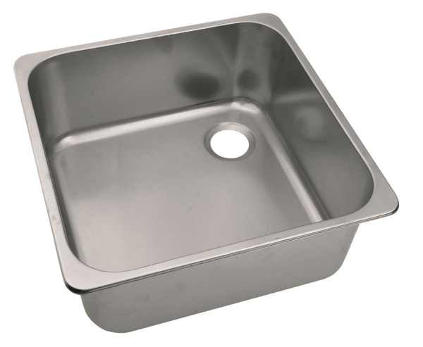 Can Square Semipolish Stainless Steel Sink 360 x 360 x 150