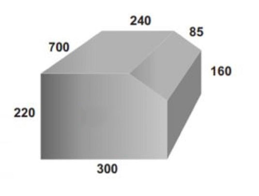 Water Tank - 43 Litre - 700 x 300 x 220 (Refer Diagram)