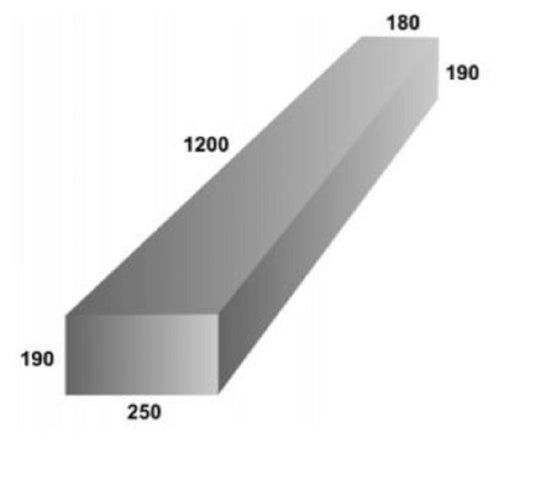 Water Tank - 47 Litre - 1200 x 250/180 x 190 (Refer Diagram)