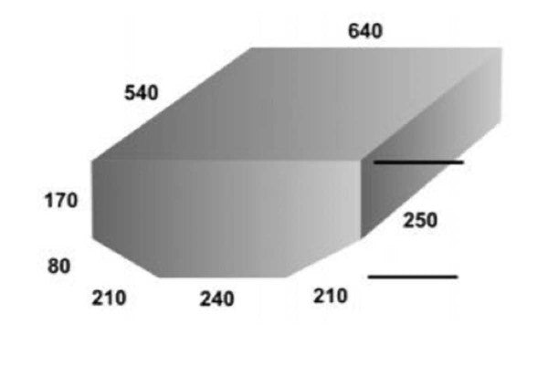 Water Tank - 66 Litre - 540 x 640 x 250 (Refer Diagram)