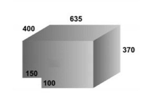 Water Tank - 78 Litre - 635 x 400 x 370 (Refer Diagram)