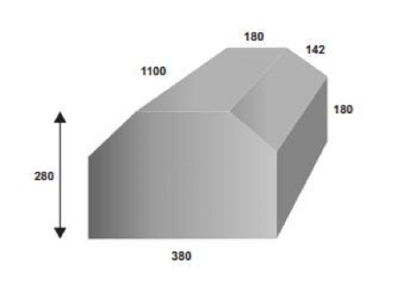 Water Tank - 96 Litre - 1100 x 380 x 280 (Refer Diagram)