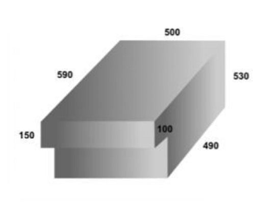 Water Tank - 127 Litre - 590 x 530 x 500 (Refer Diagram)