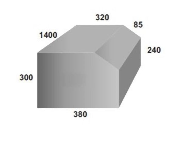 Water Tank - 140 Litre - 1400 x 380 x 300 (Refer Diagram)