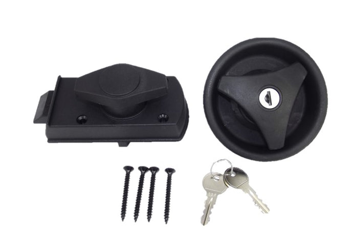 Round Entrance Door Lock - Left Hand, Black